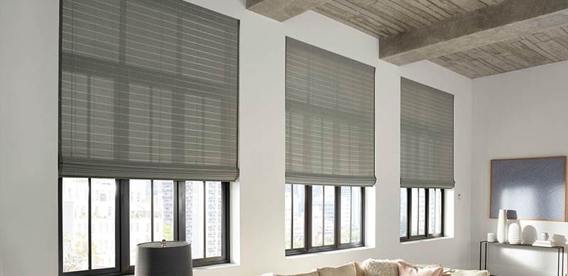 Thermal blinds fitted in a cosy room